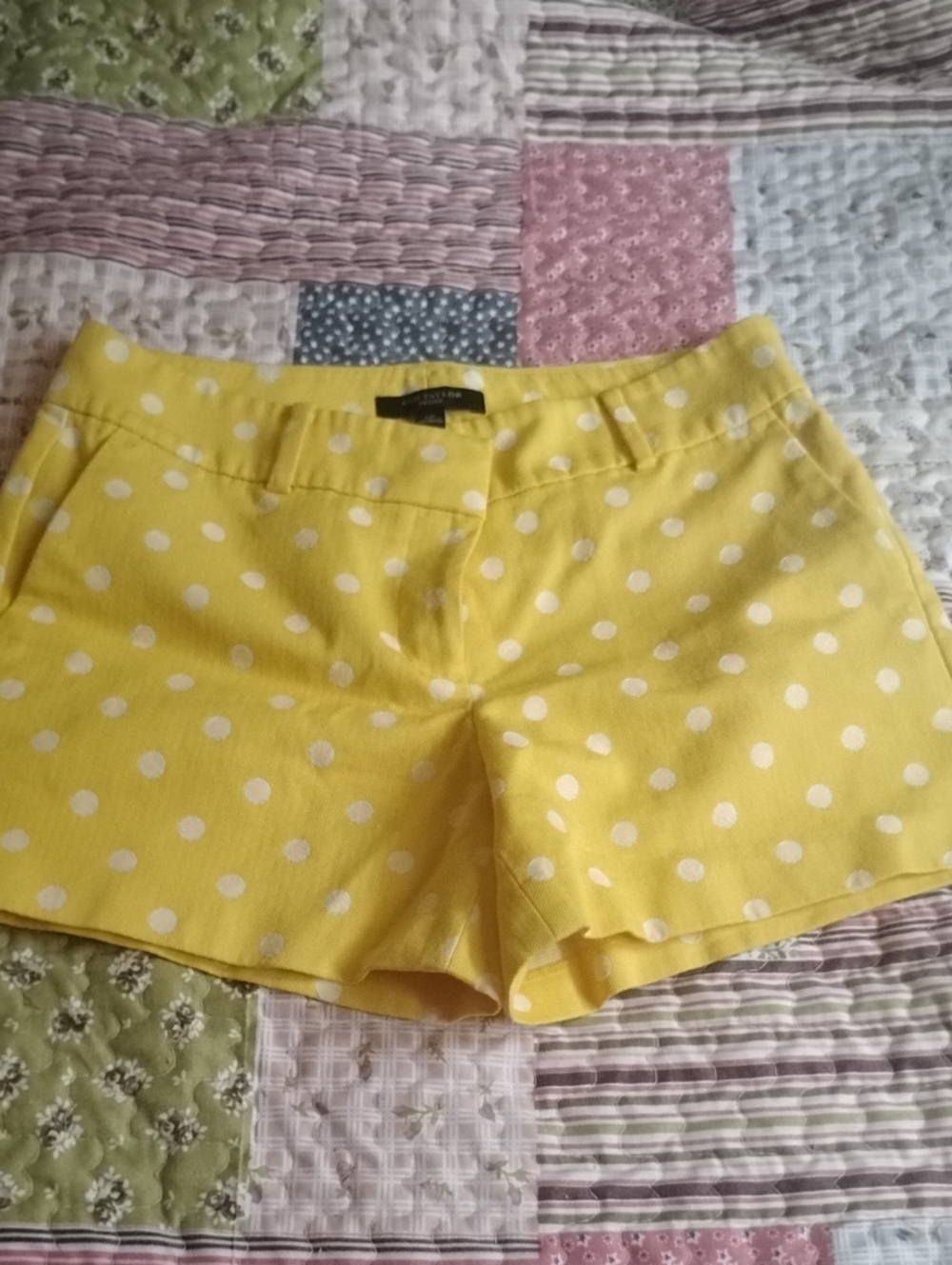 Ann Taylor Women's Yellow Polka Dot Shorts